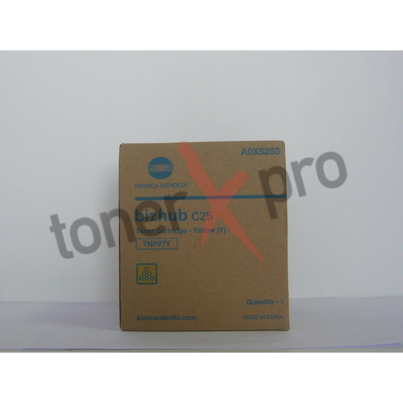 MINOLTA TONER YELLOW BIZHUB C25 ORIGINAL TNP27 TNP27Y A0X5253