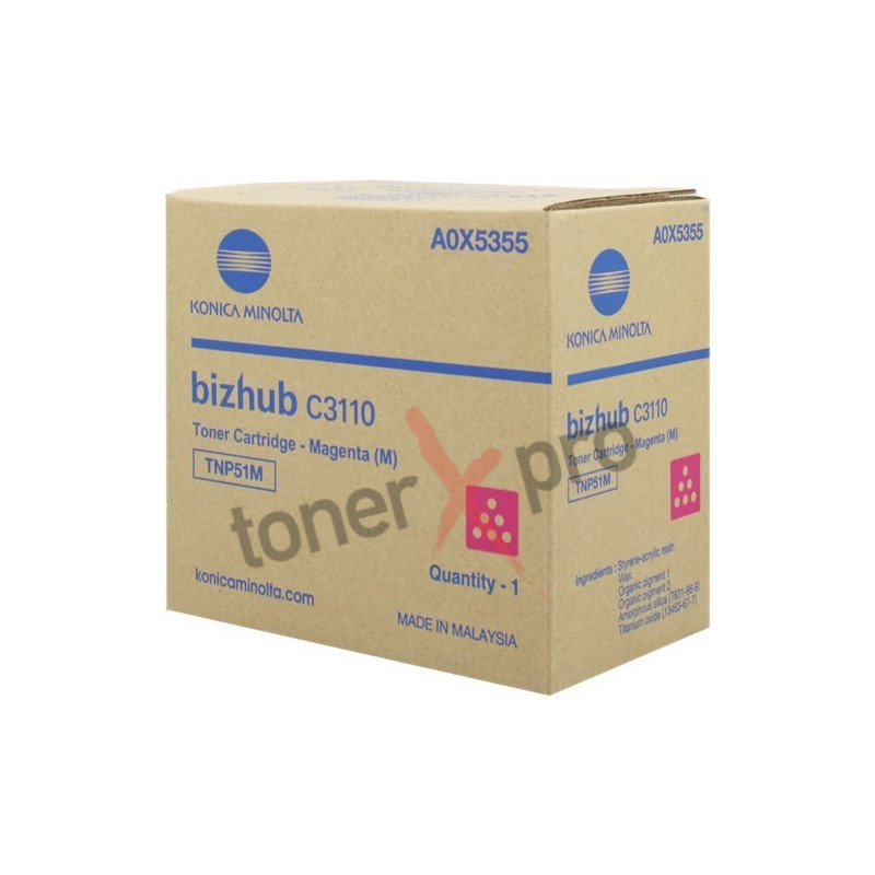 MINOLTA TONER MAGENTA BIZHUB C3110 ORIGINAL TNP51 TNP51M A0X5355