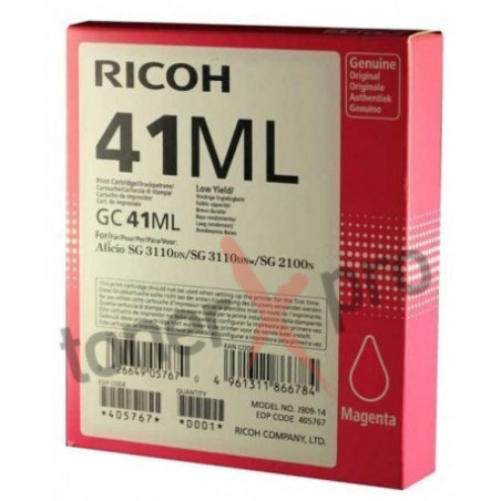RICOH TONER MAGENTA SG2100 ORIGINAL 405767 GC41ML