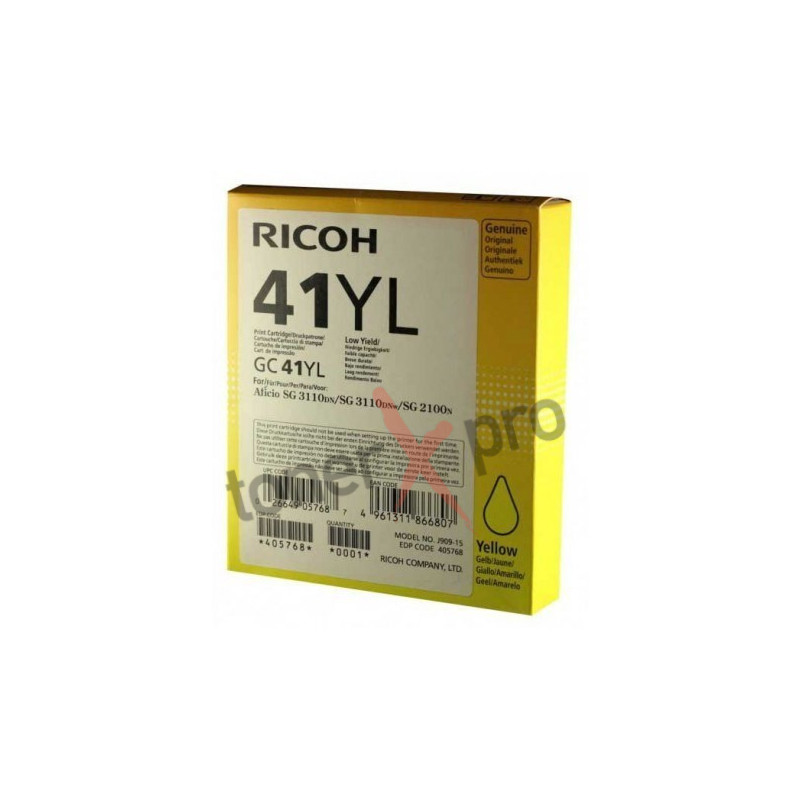 RICOH TONER YELLOW SG2100 ORIGINAL 405768 GC41YL
