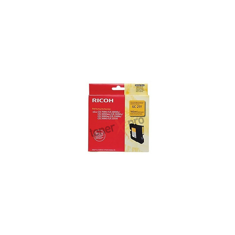 RICOH TONER GEL YELLOW GX3000 405535 GC21Y