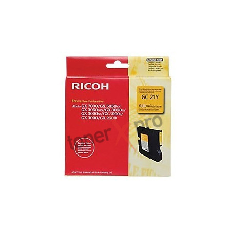 RICOH TONER GEL YELLOW GX3000 405535 GC21Y