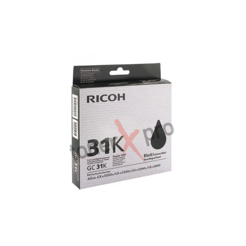 RICOH TONER GEL BLACK GXe3000 ORIGINAL 405688 GC31K