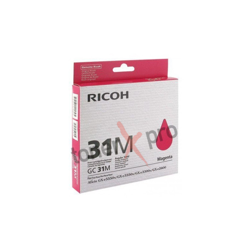 RICOH TONER GEL MAGENTA GXe3000 ORIGINAL 405690 GC31M