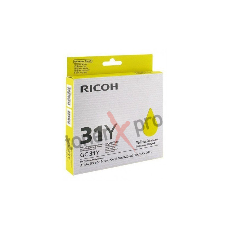 RICOH TONER GEL YELLOW GXe3000 ORIGINAL 405691 GC31Y