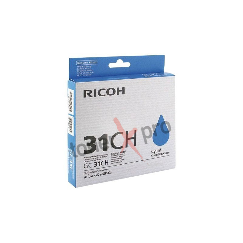 RICOH TONER GEL CYAN GXe5550 ORIGINAL 405702 GC31CH