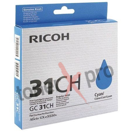 RICOH TONER GEL CYAN GXe5550 ORIGINAL 405702 GC31CH