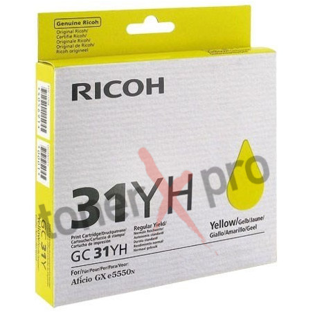 RICOH TONER GEL YELLOW GXe5550 ORIGINAL 405704 GC31YH