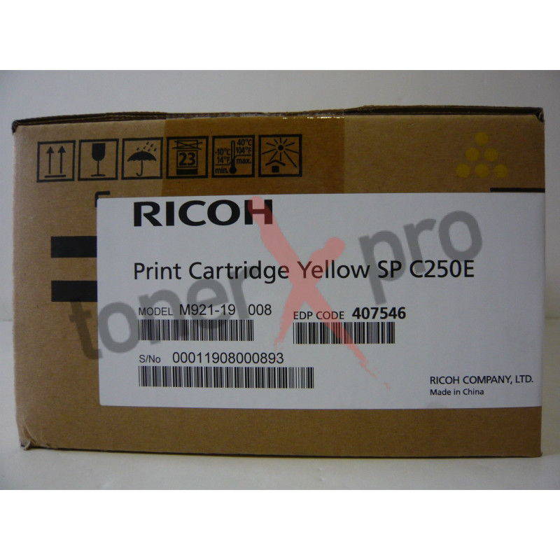 RICOH TONER YELLOW SPC250E ORIGINAL 407546