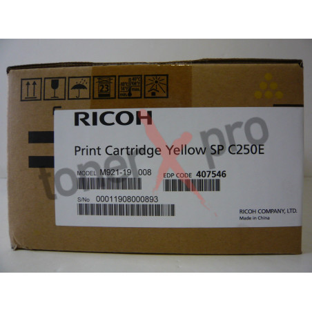RICOH TONER YELLOW SPC250E ORIGINAL 407546