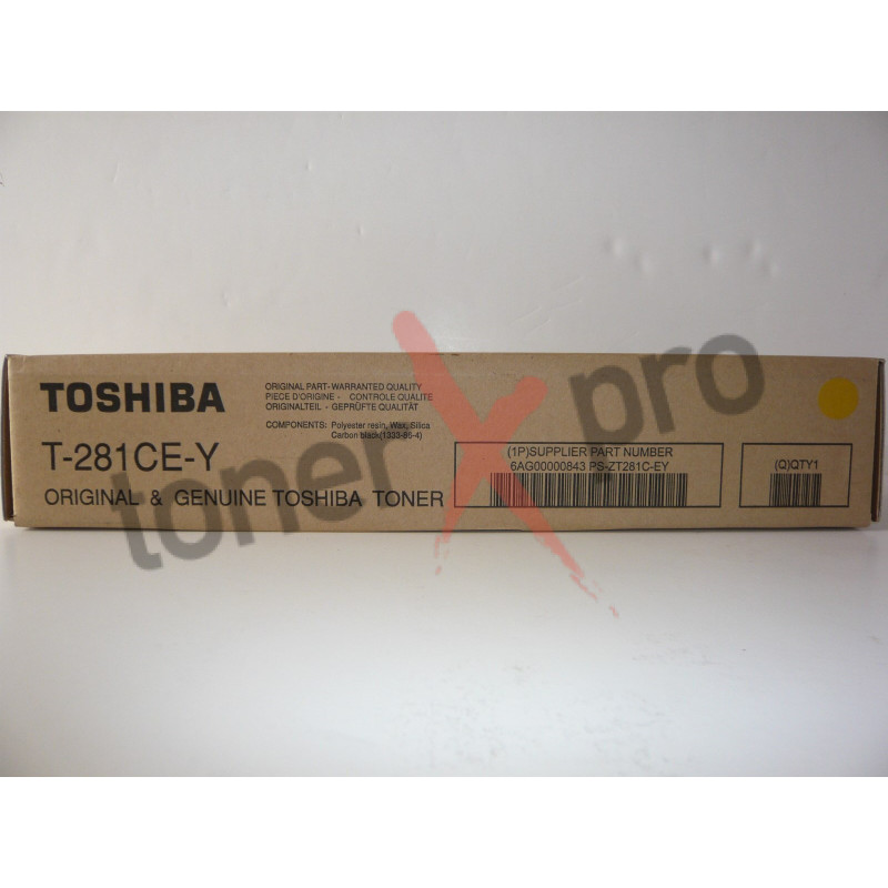TOSHIBA TONER YELLOW E STUDIO 281 ORIGINAL T281CE T281CEY TOSHIBA TONER YELLOW E STUDIO 281 ORIGINAL T281CE T281CEY