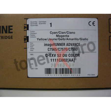 CANON DRUM UNIT COLOR (CYAN, MAGENTA, YELLOW) IMAGERUNNER ADVANCE C7565 ORIGINAL 1111C002 CEXV52