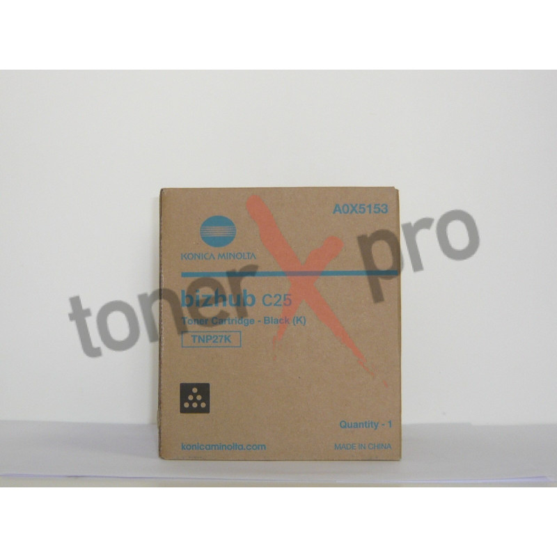 MINOLTA TONER BLACK BIZHUB C25 ORIGINAL TNP27 TNP27K A0X5153 MINOLTA TONER BLACK BIZHUB C25 ORIGINAL TNP27 TNP27K A0X5153