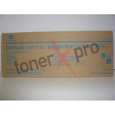 MINOLTA TONER CYAN BIZHUB C10P ORIGINAL TN212C A00W372