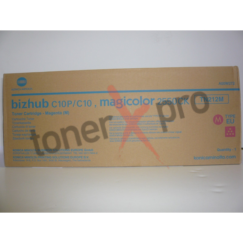 MINOLTA TONER MAGENTA BIZHUB C10P ORIGINAL TN212 TN212M AO0W272 MINOLTA TONER MAGENTA BIZHUB C10P ORIGINAL TN212 TN212M AO0W272