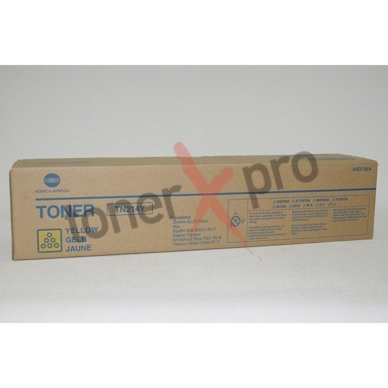 MINOLTA TONER YELLOW BIZHUB C200 ORIGINAL TN214 TN214Y AOD7254