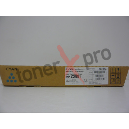 RICOH TONER CYAN MPC2551 ORIGINAL 842468 MP C2551