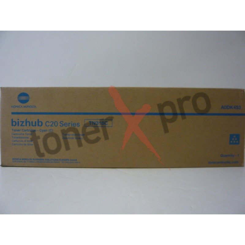 MINOLTA TONER CYAN BIZHUB C20P ORIGINAL TN318 TN318C A0DK453