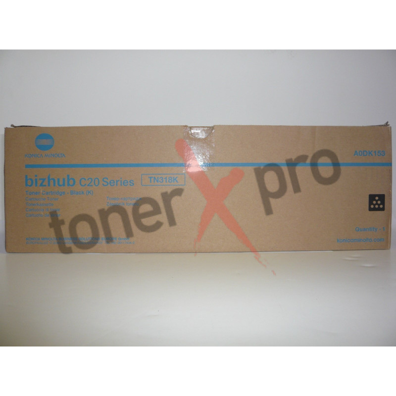 MINOLTA TONER BLACK BIZHUB C20P ORIGINAL TN318 TN318K A0DK153 MINOLTA TONER BLACK BIZHUB C20P ORIGINAL TN318 TN318K A0DK153