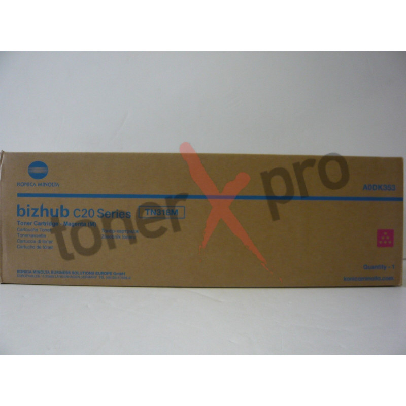 MINOLTA TONER MAGENTA BIZHUB C20P ORIGINAL TN318 TN318M A0DK353 MINOLTA TONER MAGENTA BIZHUB C20P ORIGINAL TN318 TN318M A0DK353