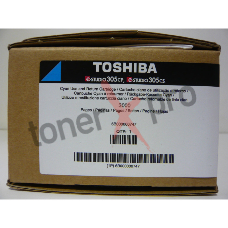 TOSHIBA TONER CYAN E STUDIO 305 ORIGINAL 6B000000747 T305PCR