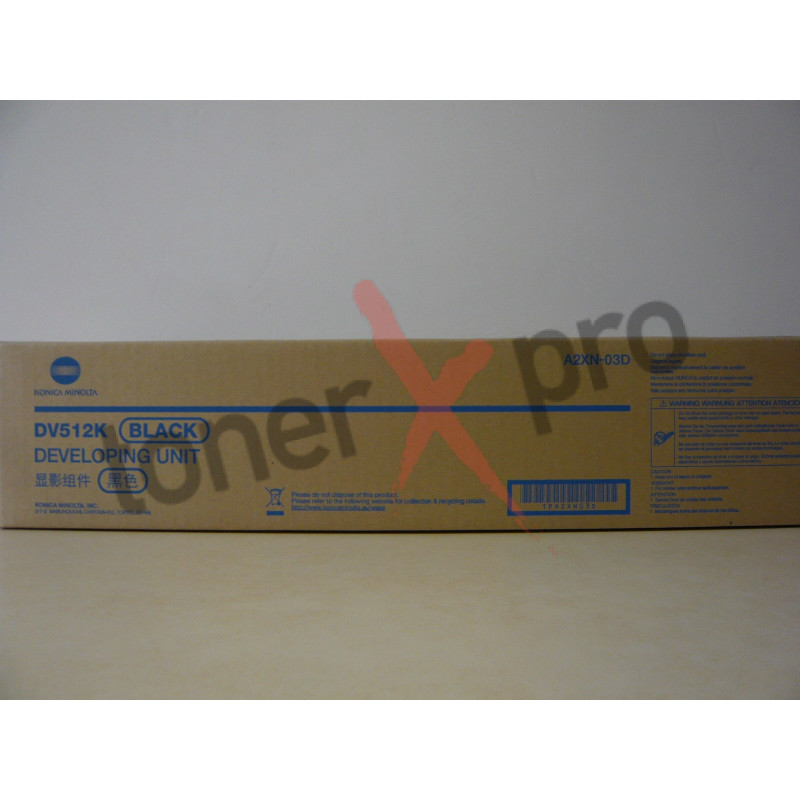 MINOLTA DEVELOPER UNIT BLACK BIZHUB C224 ORIGINAL A2XN03D DV512 DV512K