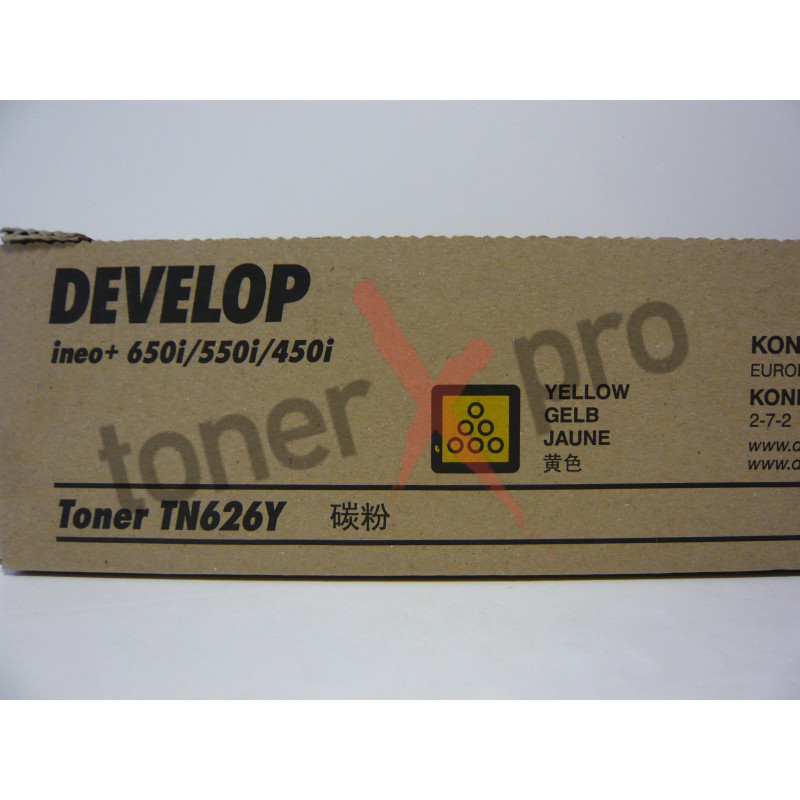 DEVELOP TONER YELLOW INEO+450I ORIGINAL TN626 TN626Y ACV12D0
