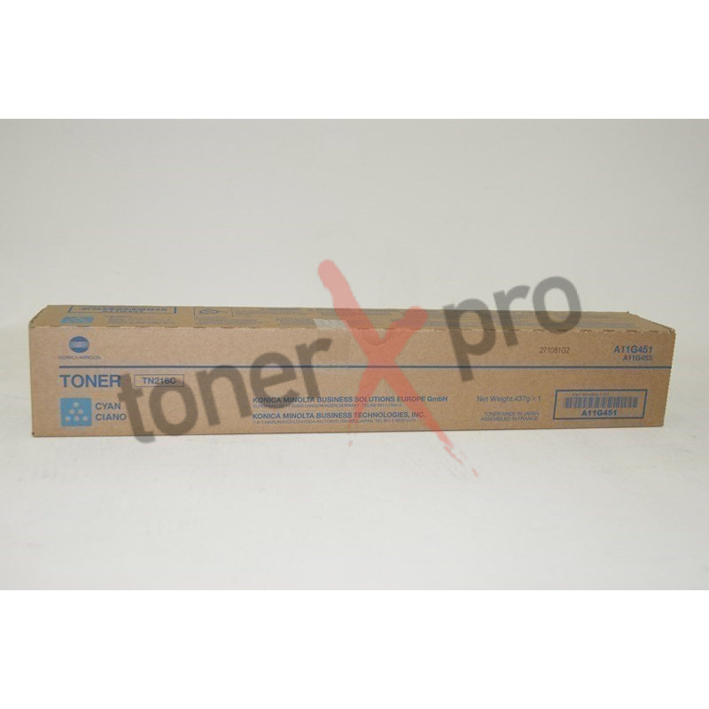 MINOLTA TONER CYAN BIZHUB C220 ORIGINAL TN216 TN216C A11G451 MINOLTA TONER CYAN BIZHUB C220 ORIGINAL TN216 TN216C A11G451