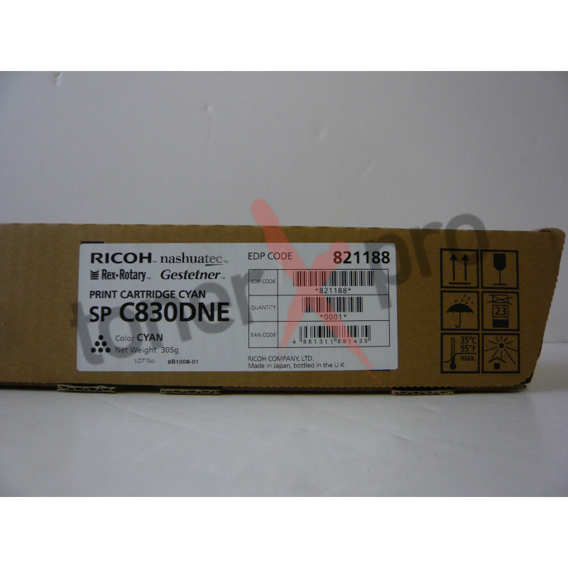 RICOH TONER CYAN SPC830 ORIGINAL 821124 SP C830DNE