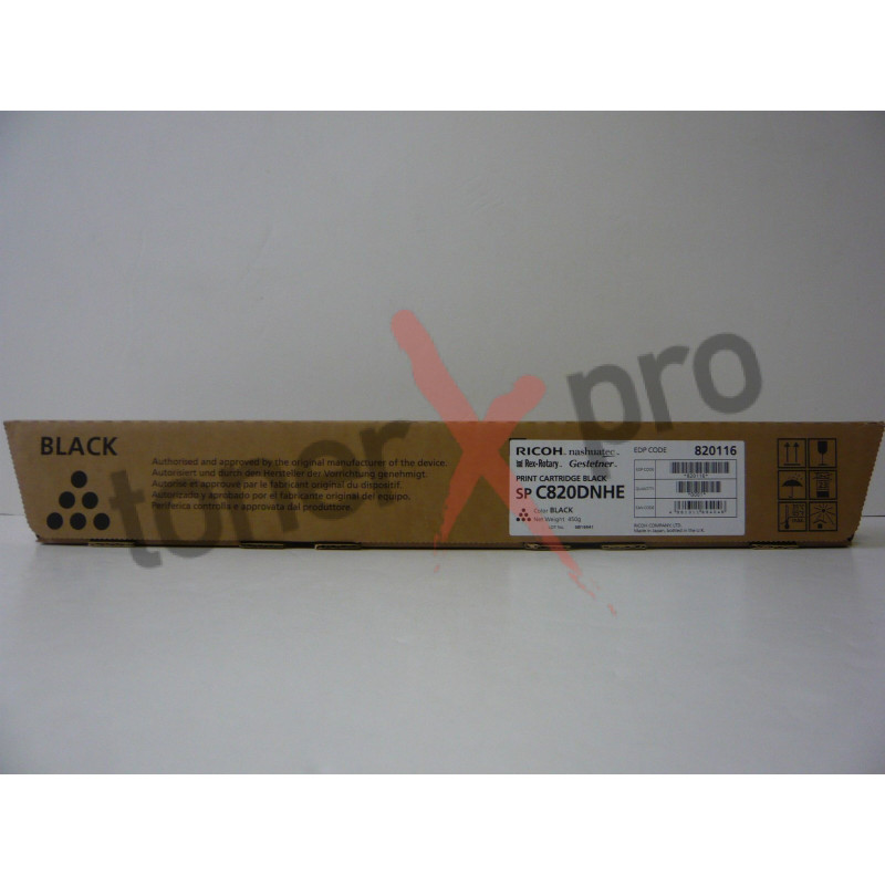 RICOH TONER BLACK SPC820 ORIGINAL 821058 SP C820DNHE