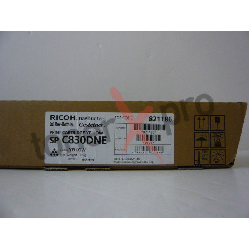 RICOH TONER YELLOW SPC830 ORIGINAL 821122 SP C830DNE