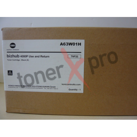 MINOLTA TONER RETURN BIZHUB 4000P ORIGINAL TNP35 A63W01H