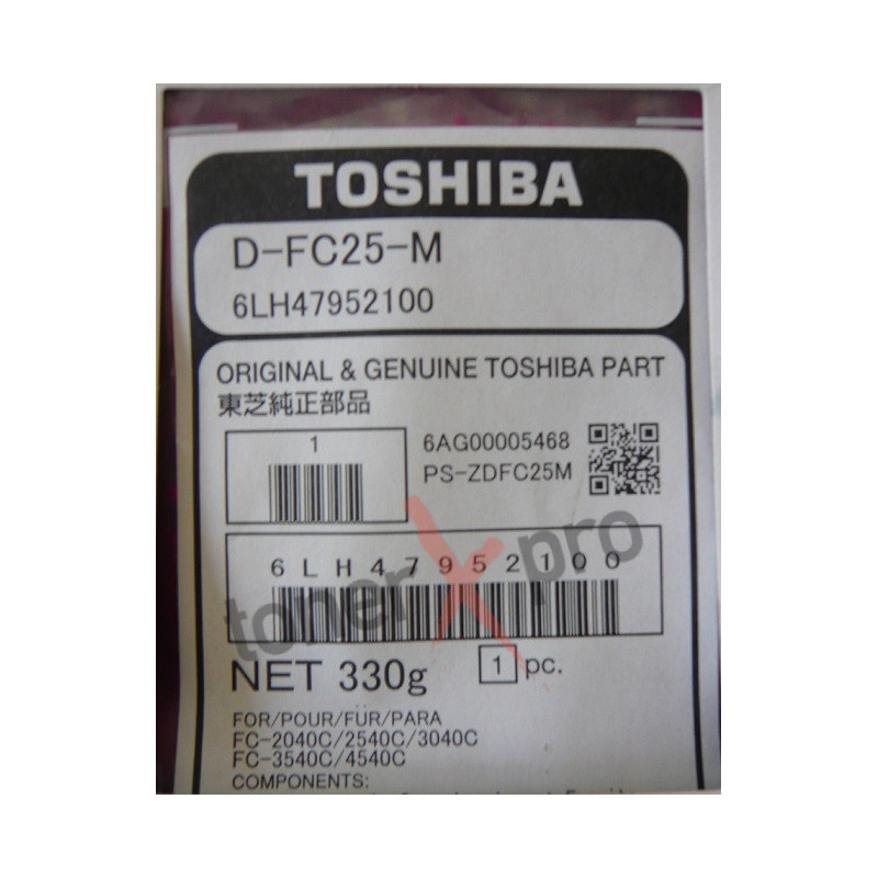 TOSHIBA DEVELOPER MAGENTA E STUDIO 2540C ORIGINAL 6LJ04811100 DFC25M TOSHIBA DEVELOPER MAGENTA E STUDIO 2540C ORIGINAL 6LJ04811100 DFC25M