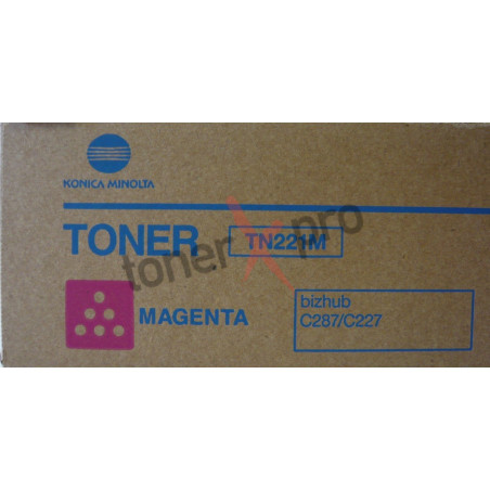 MINOLTA TONER MAGENTA BIZHUB C227 ORIGINAL TN221M A8K3350