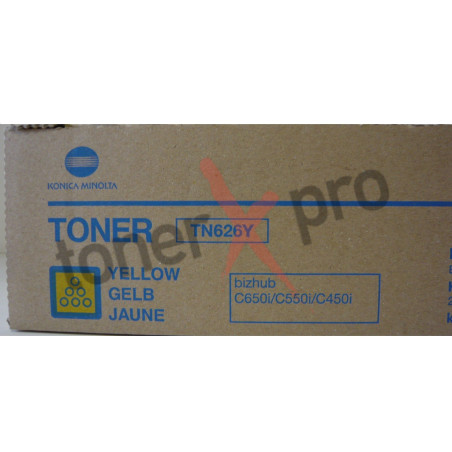 MINOLTA TONER YELLOW BIZHUB C450i ORIGINAL ACV1250 TN626Y