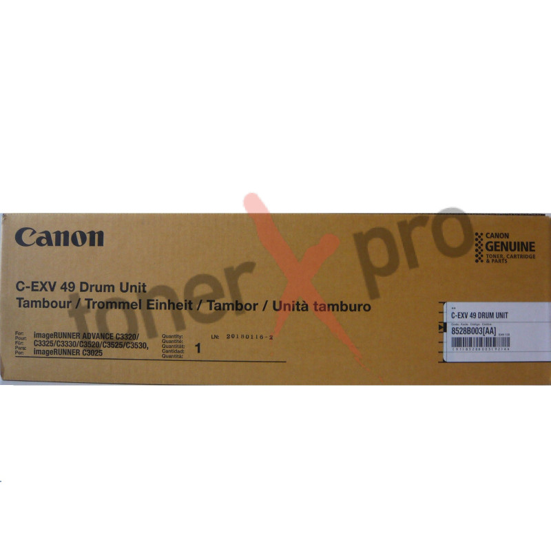 CANON DRUM UNIT BLACK OU COLOR IMAGERUNNER ADVANCE C3320 ORIGINAL 8528B003 CEXV49 (CEXV54, V64, V65)