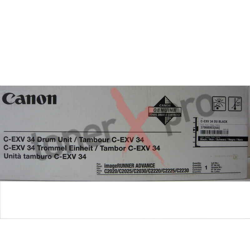 CANON DRUM UNIT BLACK IMAGERUNNER ADVANCE C2020 ORIGINAL 3786B003 CEXV34B
