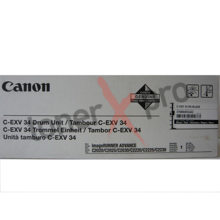 CANON DRUM UNIT BLACK IMAGERUNNER ADVANCE C2020 ORIGINAL CEXV34B
