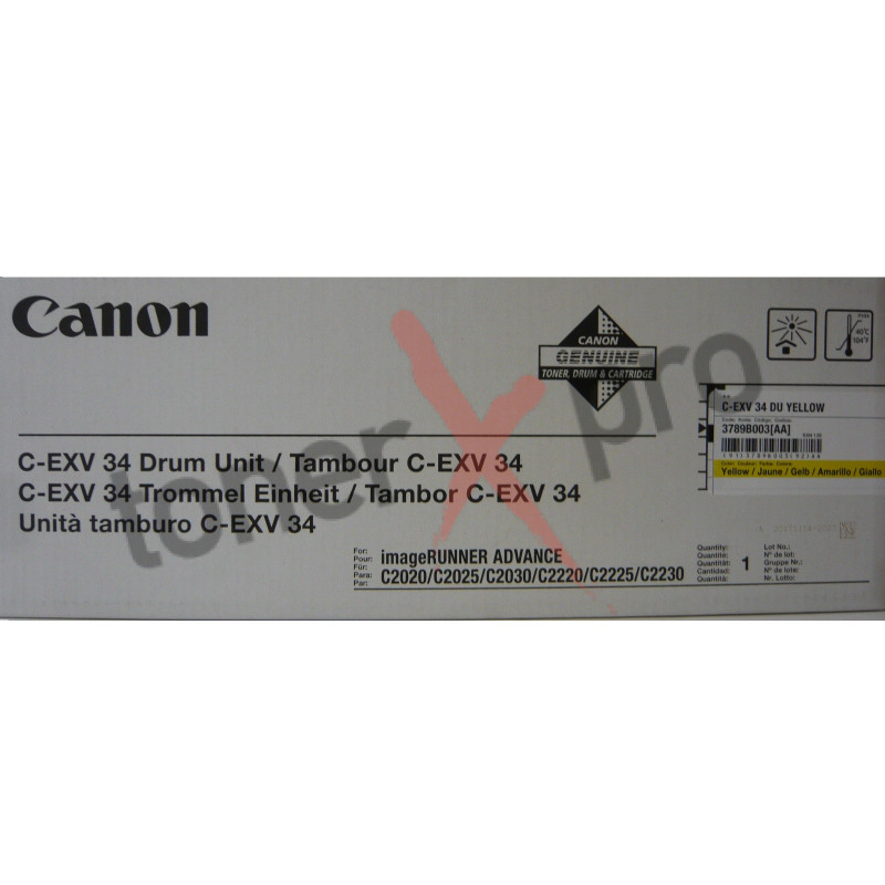 CANON DRUM UNIT YELLOW IMAGERUNNER ADVANCE C2020 ORIGINAL 3789B003 CEXV34Y CANON DRUM UNIT YELLOW IMAGERUNNER ADVANCE C2020 ORIGINAL 3789B003 CEXV34Y