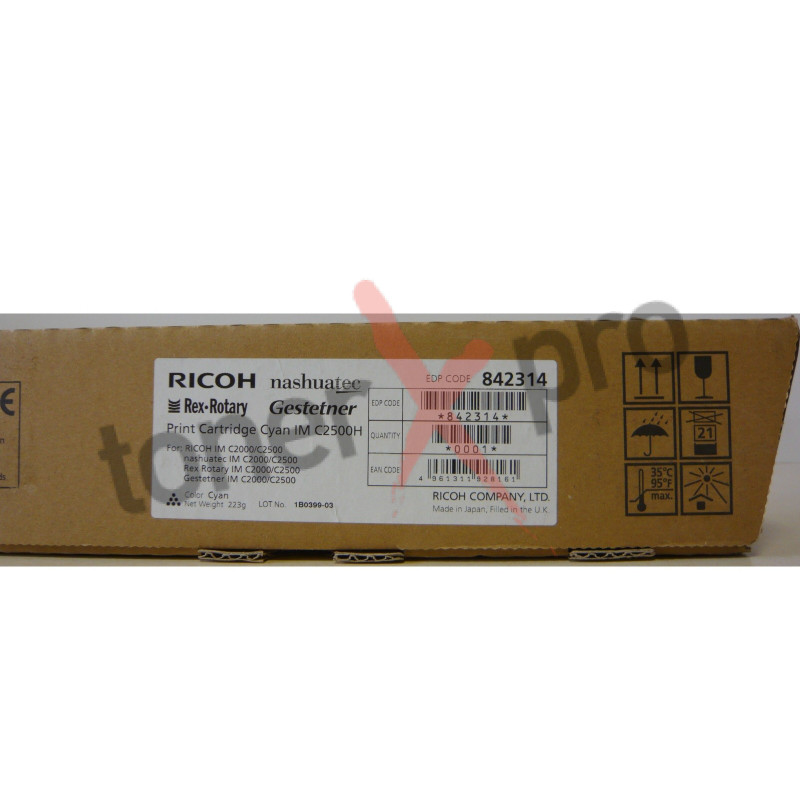RICOH TONER CYAN IMC2500 ORIGINAL 842314 IM C2500 HC 10000 PAGES