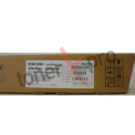RICOH TONER CYAN IMC2500 ORIGINAL 842314 IM C2500 HC 10000 PAGES