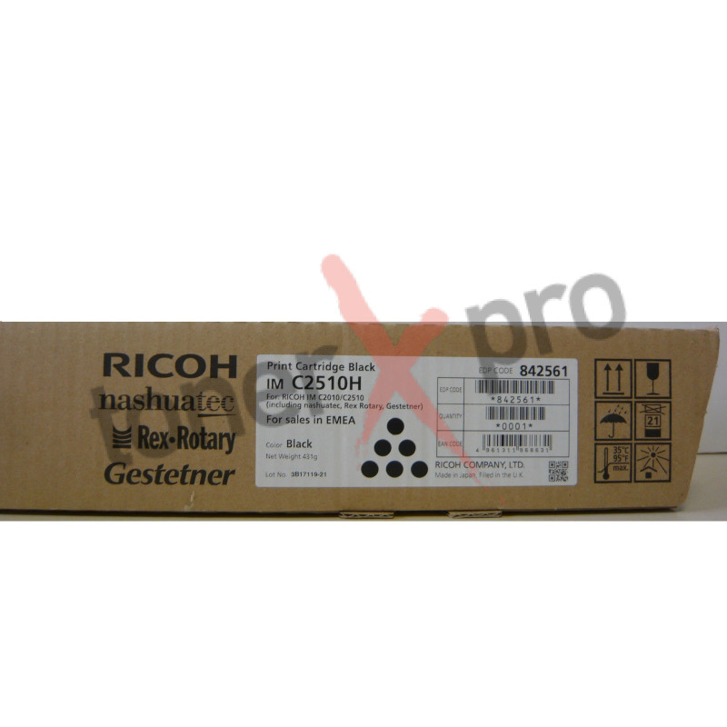 RICOH TONER BLACK IMC2510 ORIGINAL 842561 IM C2510H 30000 PAGES