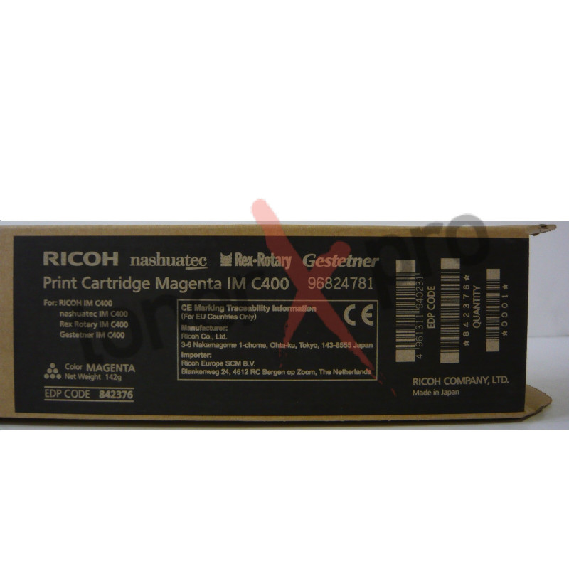 RICOH TONER MAGENTA IMC400F ORIGINAL 842376 842607 IM C400