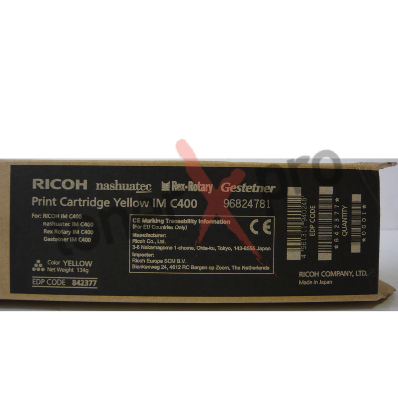 RICOH TONER YELLOW IMC400F ORIGINAL 842377 842608 IM C400