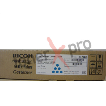 RICOH TONER IMC6000 CYAN ORIGINAL 842286