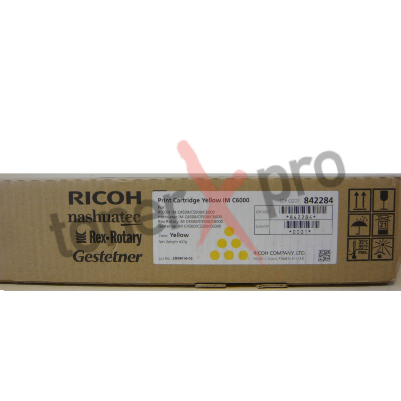 RICOH TONER IMC6000 YELLOW ORIGINAL 842284 IM C6000