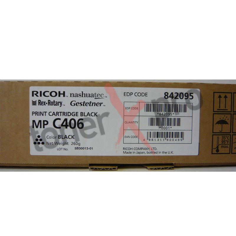 RICOH TONER BLACK MPC306 ORIGINAL 842095 MP C406 RICOH TONER BLACK MPC306 ORIGINAL 842095 MP C406