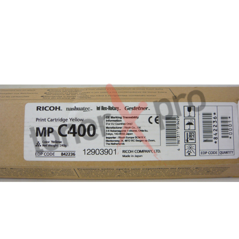 RICOH TONER YELLOW MPC400 ORIGINAL 842236 MP C400E