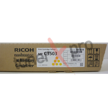 RICOH TONER YELLOW MPC3503 ORIGINAL 841818