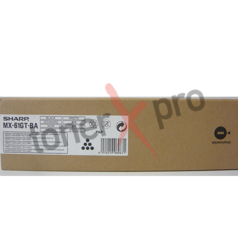 SHARP TONER BLACK MX3050 MX6070 ORIGINAL MX60GTBA MX61GTBA